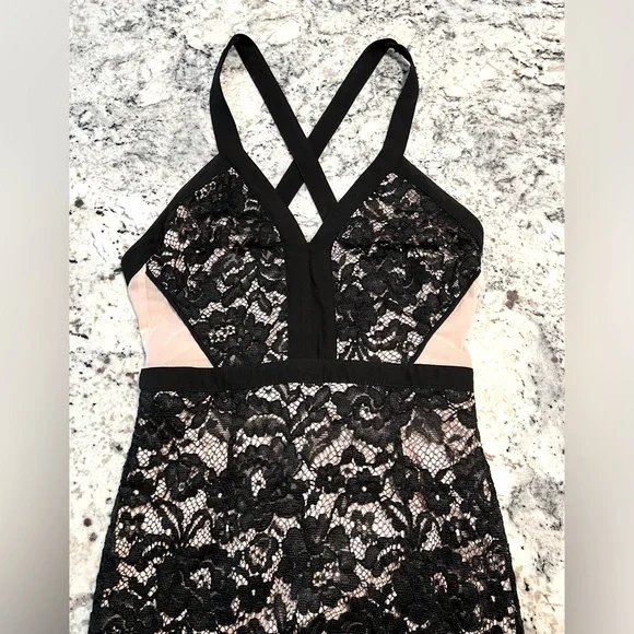 Lush Dresses | Nordstrom Lush Brand Black Lace Dress | Color: Black/Cream | Size: S | Ashscott16's Closet